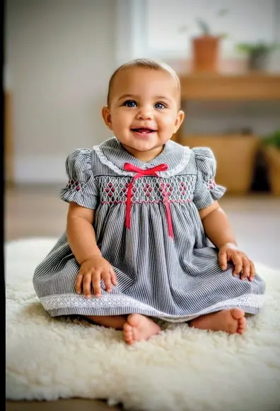 Vestido de Listras em Azulão Casinha de Abelha 003