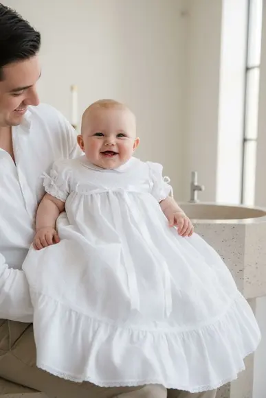 Vestido ou Mandrião de Batismo " Alice "001