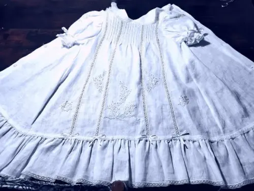 Vestido ou Mandrião de Batismo em Linho  Laura 003