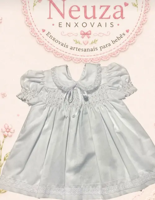 Vestido de Fustão Branco Casinha de Abelha e Pérolas004