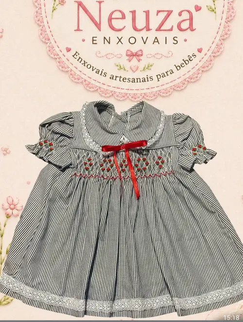 Vestido de Listras em Azulão Casinha de Abelha 003