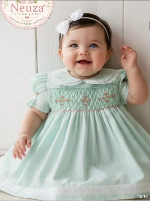 Vestido de Listras em Verde Casinha de Abelha 001