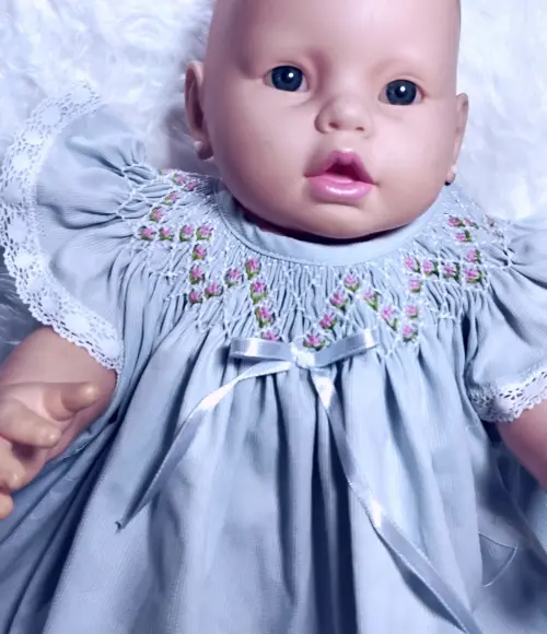 Vestido casinha de abelha azul