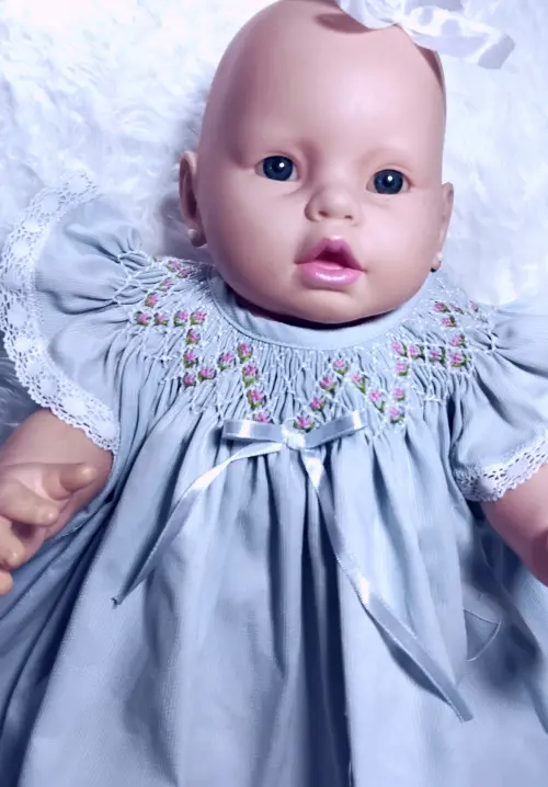 Vestido casinha de abelha azul