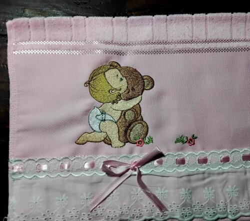 Toalhinha de mão rosa 025