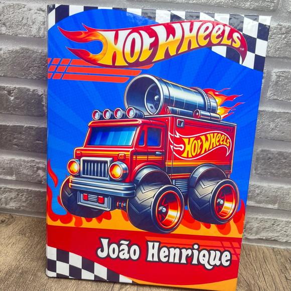Caderno Brochura Personalizado Hot Wheels