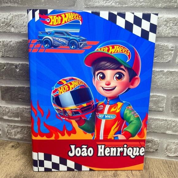 Caderno Brochura Personalizado Hot Wheels