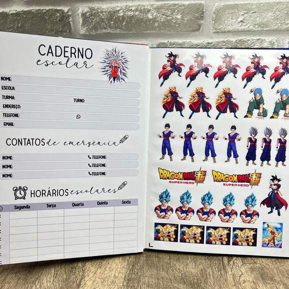 Caderno Brochura Personalizado com Pauta Dragon Ball