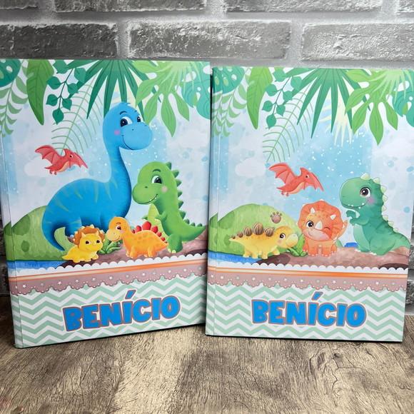 Caderno Brochura Personalizado sem Pauta Dinossauro