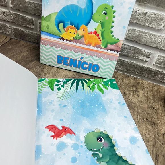 Caderno Brochura Personalizado sem Pauta Dinossauro