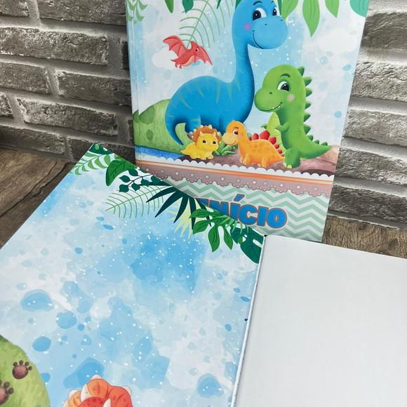 Caderno Brochura Personalizado sem Pauta Dinossauro