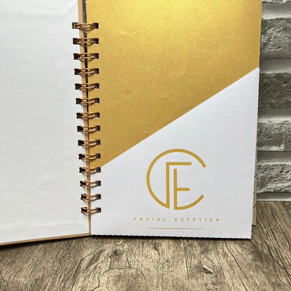 Caderno de Agendamentos com Horários e a Sua Logo