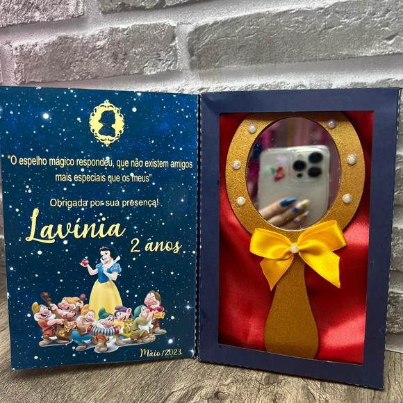 Caixa Convite Espelho Branca de Neve