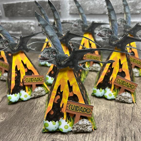 Caixa Cone Vulcão Dinossauro Jurassic Park