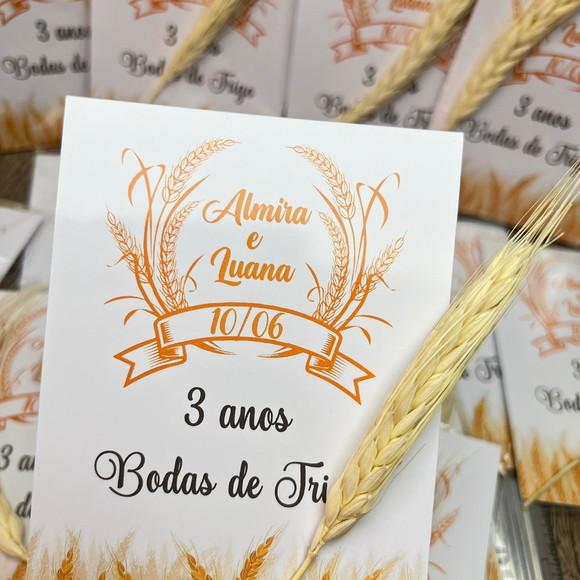 Cards 3 Anos Bodas de Trigo