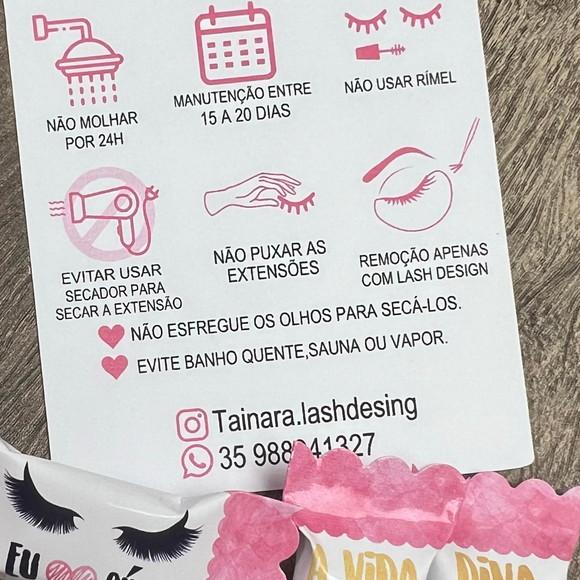 Cards Balinhas Extensão de Cílios Mimos para Clientes