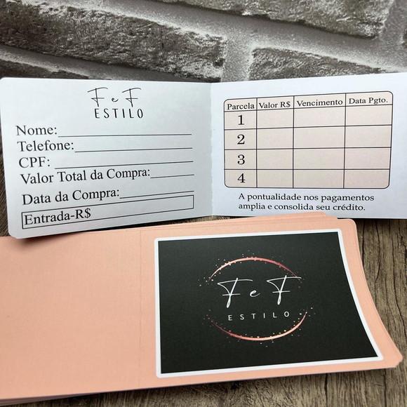 Carnê Para Pagamentos Personalizado Lojas