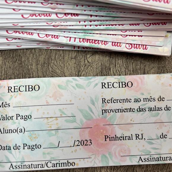 Carnê/bloquinho para Pagamentos Personalizado Lojas
