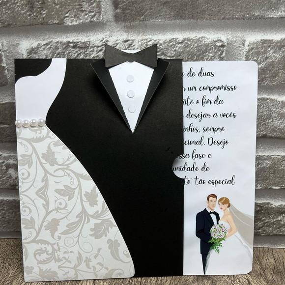 Cartão Agradecimento/ Convite Casamento Terno Vestido