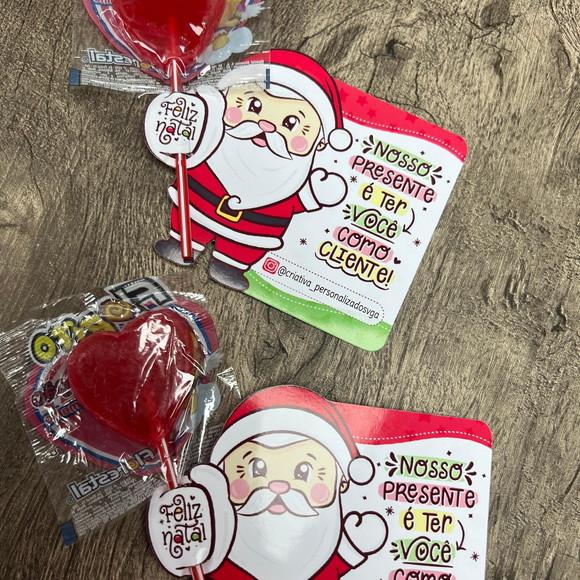 Cartão Porta Pirulito Papai Noel