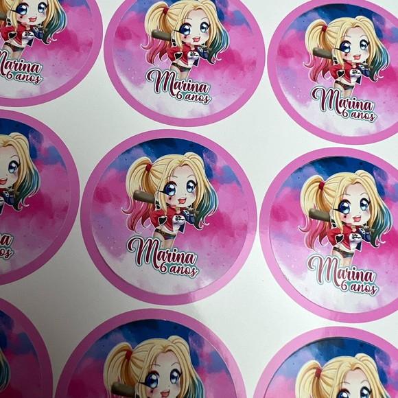 Cartela de Adesivos Personalizados
