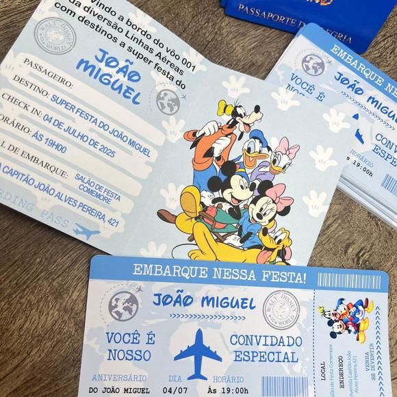 Convite Passaporte Disney