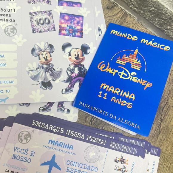 Convite Passaporte Disney 100 Anos