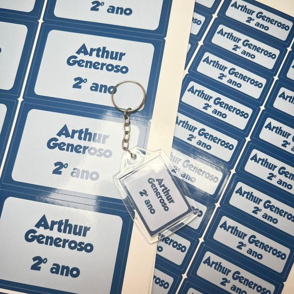 Etiquetas Escolares Combo Azul