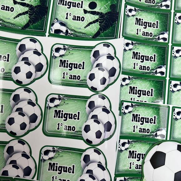 Etiquetas Escolares Combo Futebol