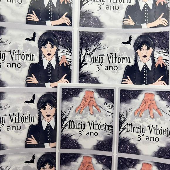 Etiquetas Escolares Combo Wandinha