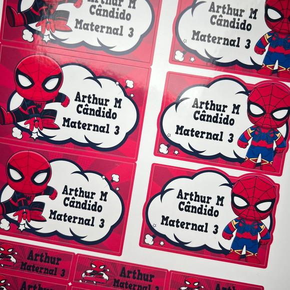 Etiquetas Escolares Kit 1 Homem Aranha Baby