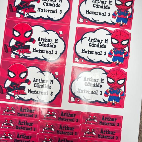 Etiquetas Escolares Kit 1 Homem Aranha Baby