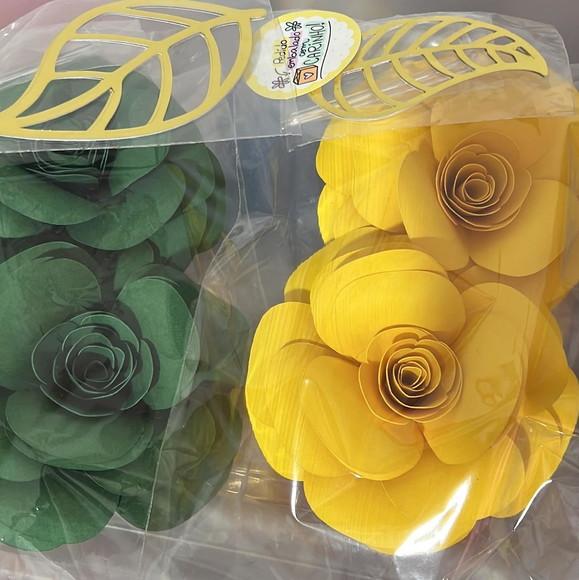 Flores de Papel para Decoração de Bolo