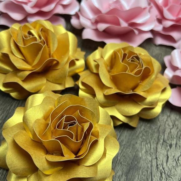 Flores De Papel Para Decoração De Bolo