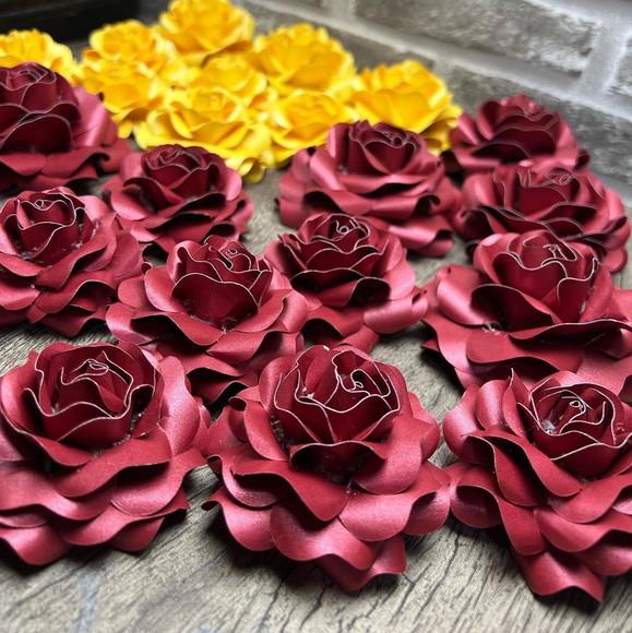 Flores de Papel para Decoração de Bolo