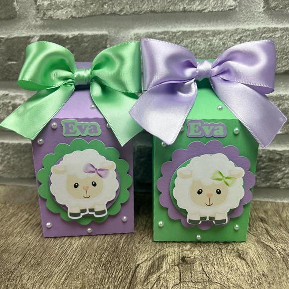 Kit Personalizado Lilás E Verde Ovelhinha