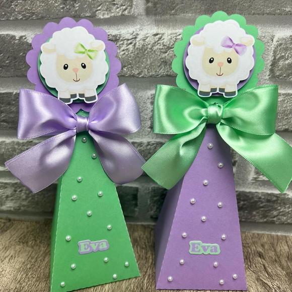 Kit Personalizado Lilás E Verde Ovelhinha