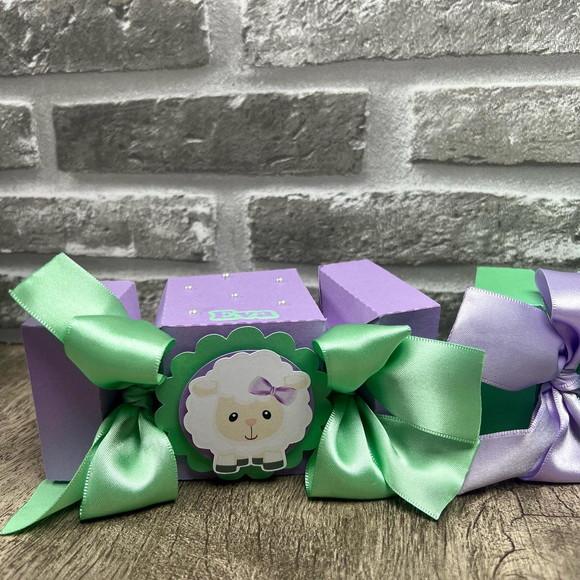 Kit Personalizado Lilás E Verde Ovelhinha