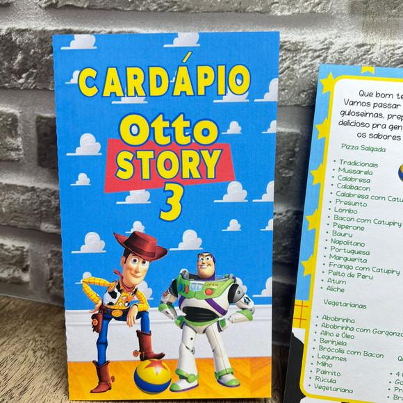 Menu Cardápio Infantil Festa Toy Story