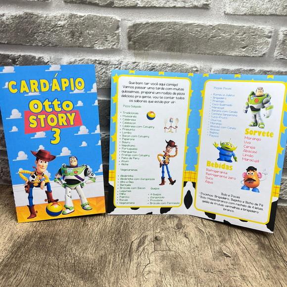 Menu Cardápio Infantil Festa Toy Story