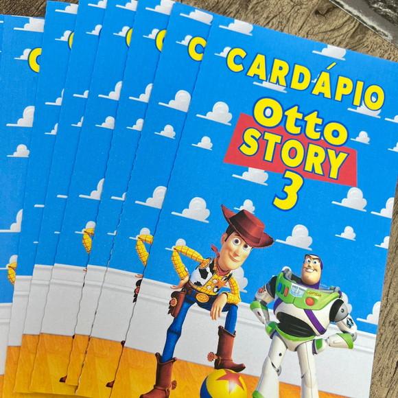 Menu Cardápio Infantil Festa Toy Story