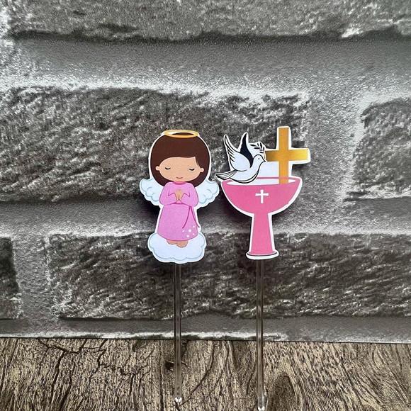 Mini Toppers Batizado Menina
