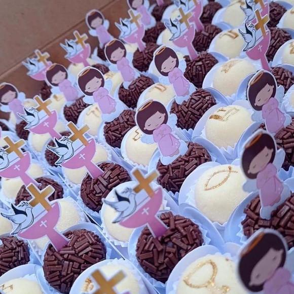 Mini Toppers Batizado Menina