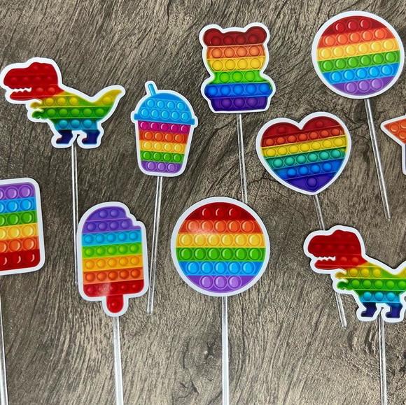 Mini Toppers para Brigadeiro Pop It