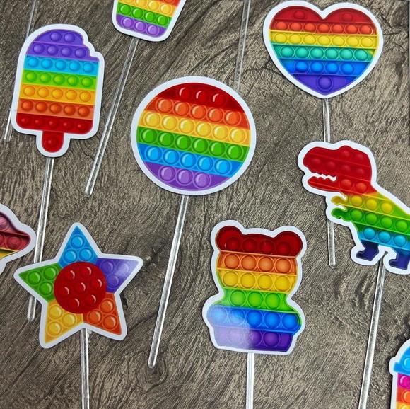 Mini Toppers para Brigadeiro Pop It