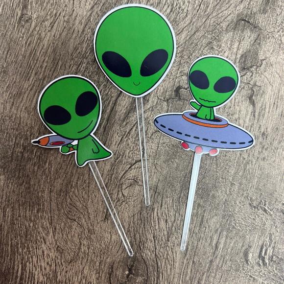 Mini Toppers para Docinhos Aliens