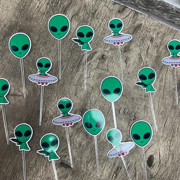 Mini Toppers para Docinhos Aliens