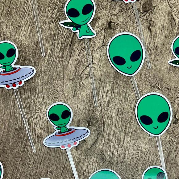 Mini Toppers para Docinhos Aliens
