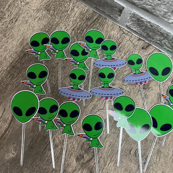 Mini Toppers para Docinhos Aliens