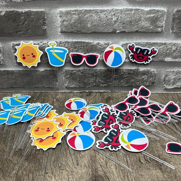 Mini Toppers para Docinhos Praia